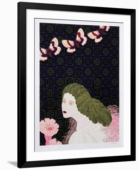 Woman with Flower-Daniele Akmen-Framed Limited Edition