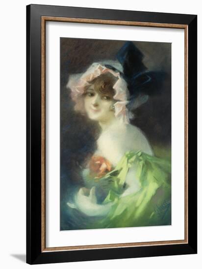 Woman with Gloves; Femme Aux Gants-Jules Chéret-Framed Giclee Print