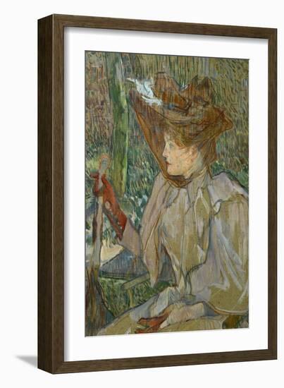 Woman with Gloves (Honorine Platzer), 1891-Henri de Toulouse-Lautrec-Framed Giclee Print