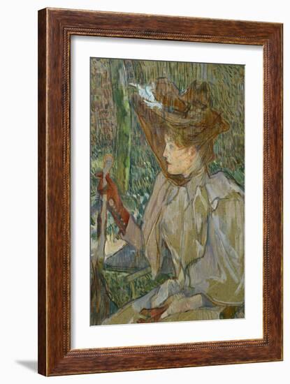 Woman with Gloves (Honorine Platzer), 1891-Henri de Toulouse-Lautrec-Framed Giclee Print