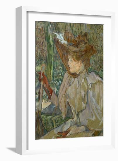 Woman with Gloves (Honorine Platzer), 1891-Henri de Toulouse-Lautrec-Framed Giclee Print