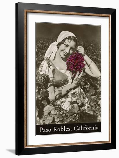 Woman with Grapes, Paso Robles-null-Framed Art Print
