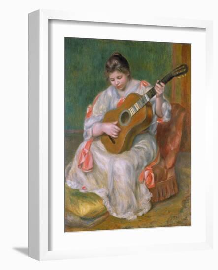 Woman with Guitar, 1897-Pierre-Auguste Renoir-Framed Giclee Print