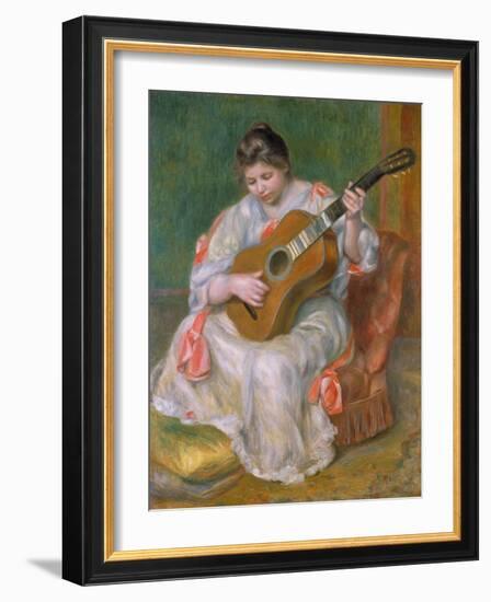 Woman with Guitar, 1897-Pierre-Auguste Renoir-Framed Giclee Print