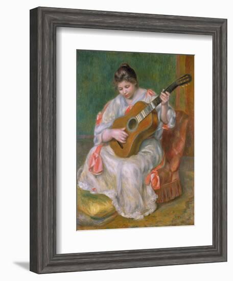 Woman with Guitar, 1897-Pierre-Auguste Renoir-Framed Giclee Print