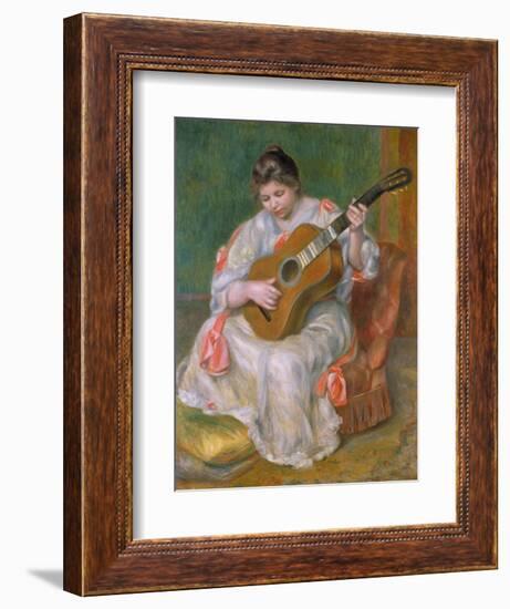 Woman with Guitar, 1897-Pierre-Auguste Renoir-Framed Giclee Print