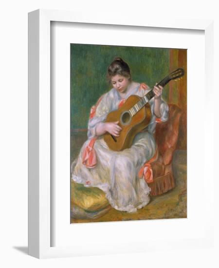 Woman with Guitar, 1897-Pierre-Auguste Renoir-Framed Giclee Print