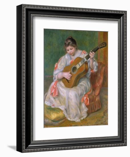 Woman with Guitar, 1897-Pierre-Auguste Renoir-Framed Giclee Print