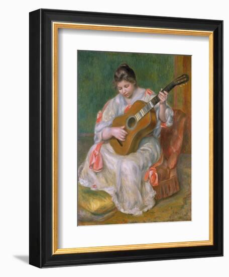 Woman with Guitar, 1897-Pierre-Auguste Renoir-Framed Giclee Print