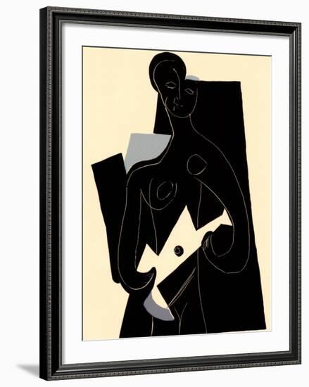 Woman with Guitar, c.1924-Pablo Picasso-Framed Serigraph