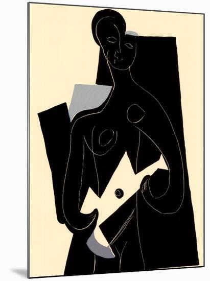 Woman with Guitar, c.1924-Pablo Picasso-Mounted Serigraph