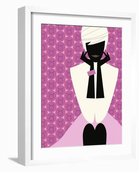 Woman with Hands on Chin-null-Framed Giclee Print