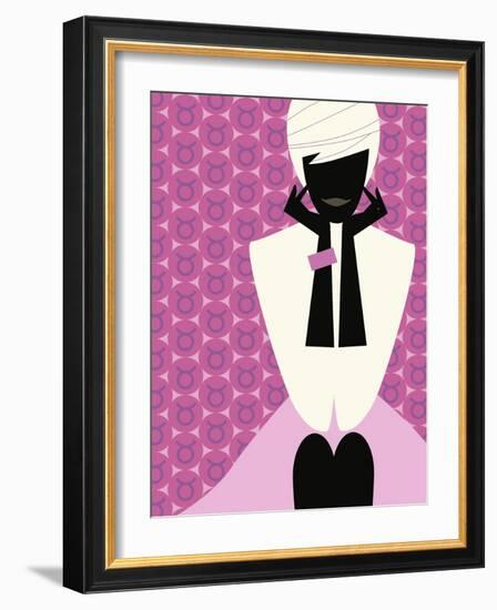 Woman with Hands on Chin-null-Framed Giclee Print