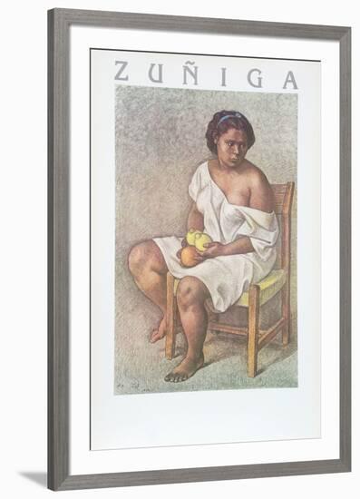 Woman with Lemons-Francisco Zuniga-Framed Collectable Print