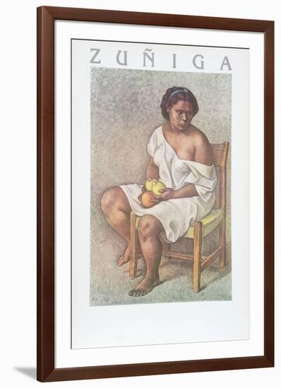 Woman with Lemons-Francisco Zuniga-Framed Collectable Print