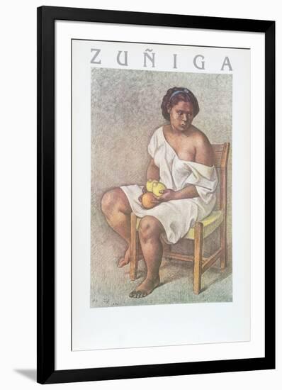 Woman with Lemons-Francisco Zuniga-Framed Collectable Print