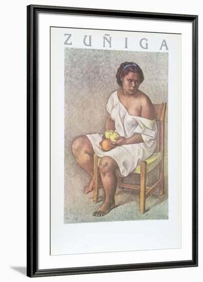 Woman with Lemons-Francisco Zuniga-Framed Collectable Print