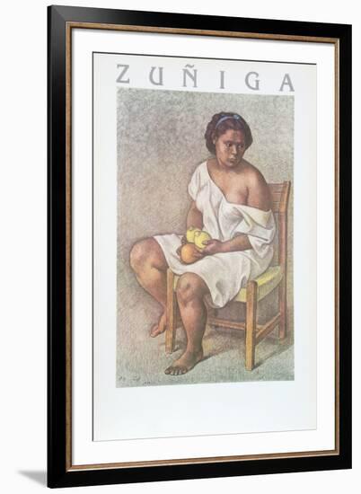 Woman with Lemons-Francisco Zuniga-Framed Collectable Print
