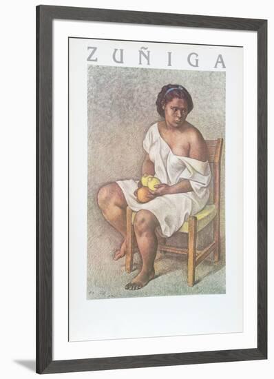 Woman with Lemons-Francisco Zuniga-Framed Collectable Print