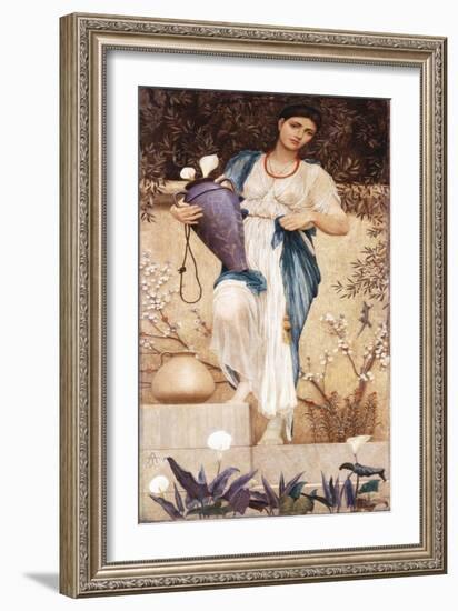 Woman with Lillies, 1876-Thomas Armstrong-Framed Giclee Print