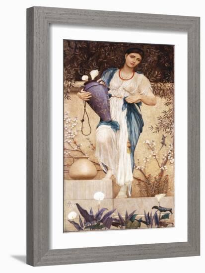 Woman with Lillies, 1876-Thomas Armstrong-Framed Giclee Print