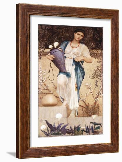 Woman with Lillies, 1876-Thomas Armstrong-Framed Giclee Print