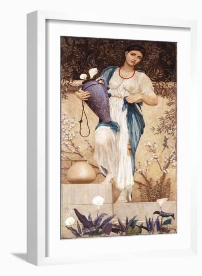 Woman with Lillies, 1876-Thomas Armstrong-Framed Giclee Print