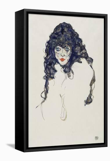 Woman with Long Hair, 1914-Egon Schiele-Framed Premier Image Canvas