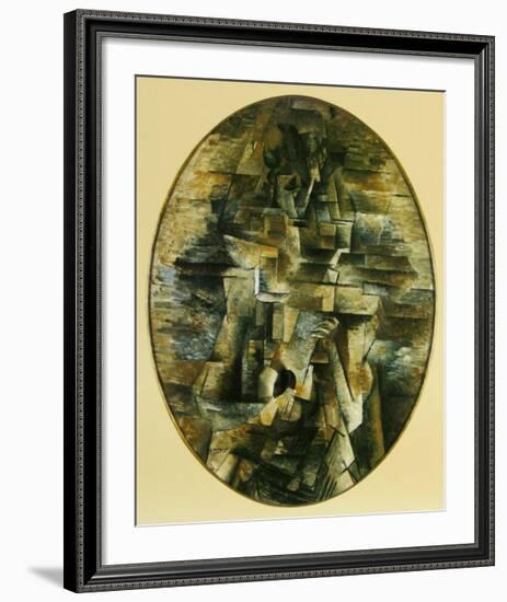 Woman with Mandolin, 1910-Georges Braque-Framed Art Print