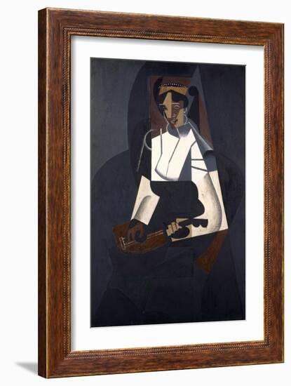 Woman with Mandolin, after Corot, 1916-Juan Gris-Framed Giclee Print