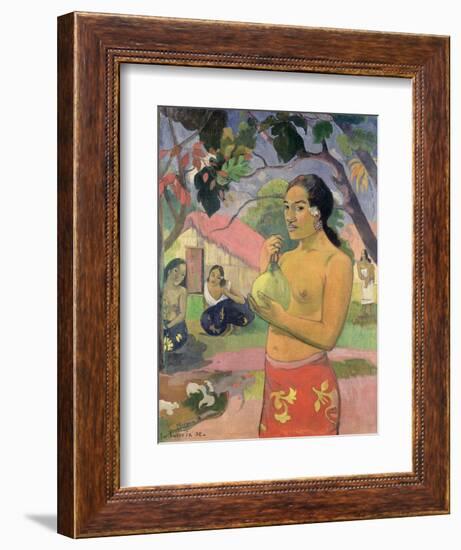 Woman with Mango, 1893-Paul Gauguin-Framed Giclee Print