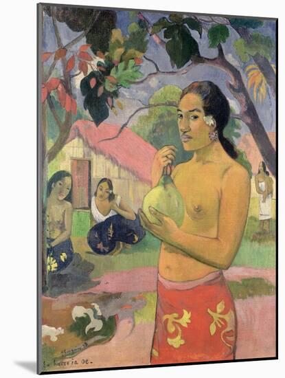 Woman with Mango, 1893-Paul Gauguin-Mounted Giclee Print