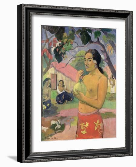 Woman with Mango, 1893-Paul Gauguin-Framed Giclee Print