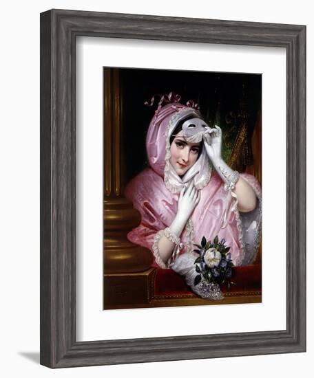 Woman with Mask, 1843-Joseph Desire Court-Framed Giclee Print