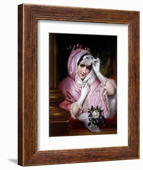 Woman with Mask, 1843-Joseph Desire Court-Framed Giclee Print