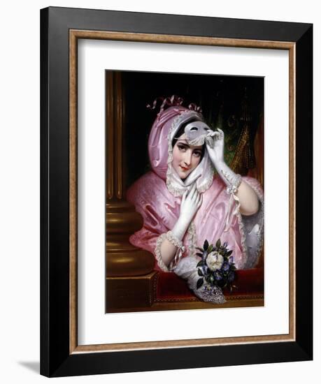 Woman with Mask, 1843-Joseph Desire Court-Framed Giclee Print