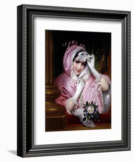 Woman with Mask, 1843-Joseph Desire Court-Framed Giclee Print