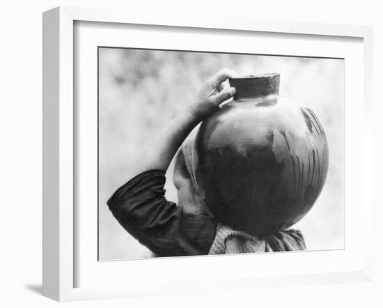 Woman with Olla, Mexico, c.1927-Tina Modotti-Framed Giclee Print