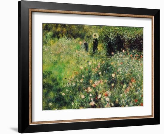Woman with Parasol in a Garden, 1873-Pierre-Auguste Renoir-Framed Giclee Print