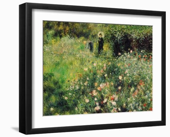 Woman with Parasol in a Garden, 1873-Pierre-Auguste Renoir-Framed Giclee Print