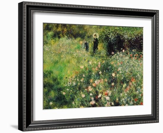 Woman with Parasol in a Garden, 1873-Pierre-Auguste Renoir-Framed Giclee Print