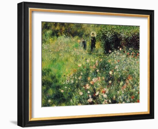 Woman with Parasol in a Garden, 1873-Pierre-Auguste Renoir-Framed Giclee Print