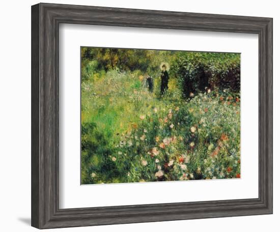 Woman with Parasol in a Garden, 1873-Pierre-Auguste Renoir-Framed Giclee Print