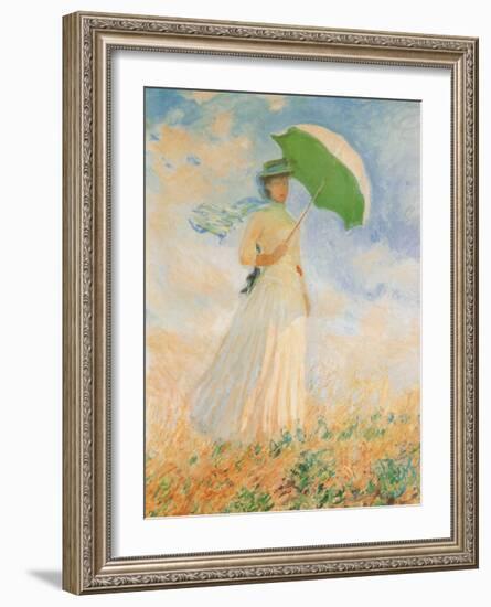 Woman with Parasol-Claude Monet-Framed Art Print