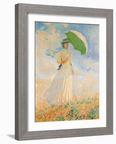 Woman with Parasol-Claude Monet-Framed Art Print