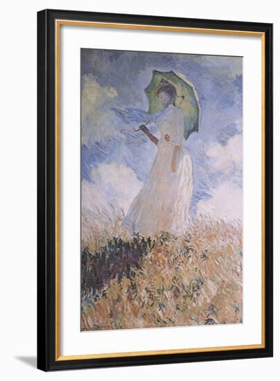 Woman with Parasol-Claude Monet-Framed Art Print