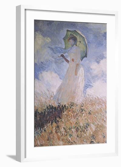 Woman with Parasol-Claude Monet-Framed Art Print