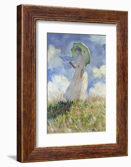 Woman with Parasol-Claude Monet-Framed Art Print