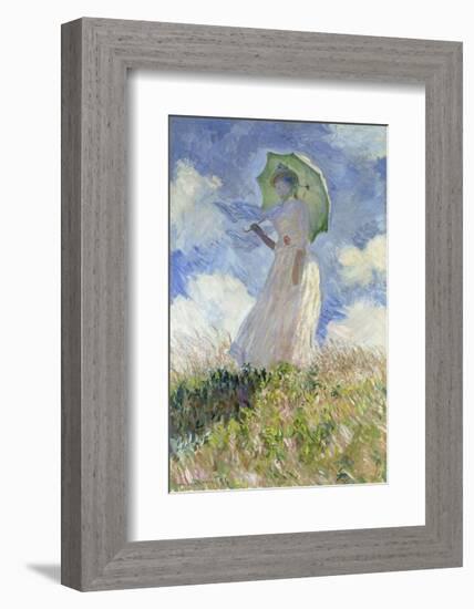 Woman with Parasol-Claude Monet-Framed Art Print