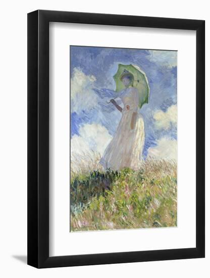 Woman with Parasol-Claude Monet-Framed Art Print